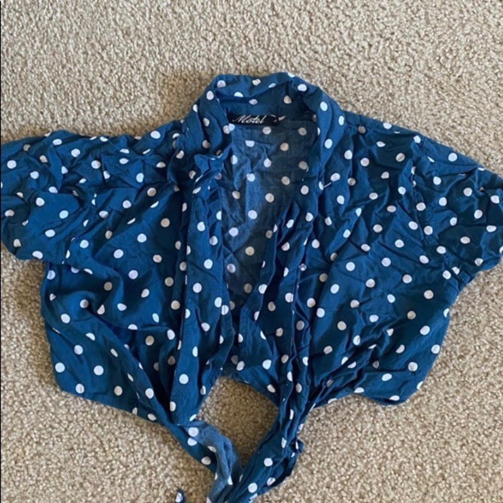 polka dot wrap top
